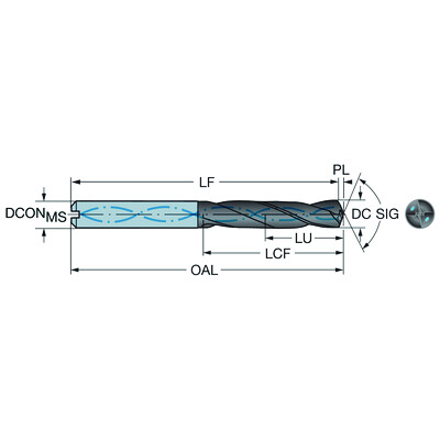 Sandvik Coromant 861.1-0357-011A1-GP GC34CoroDrill 861, volhardmetalen boor