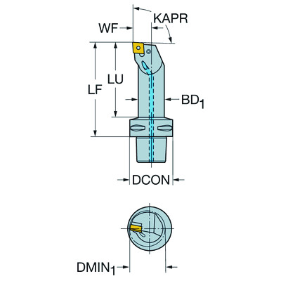 Sandvik Coromant C4-PCLNL-17090-12M1T-Max P, snij-unit voor draaien