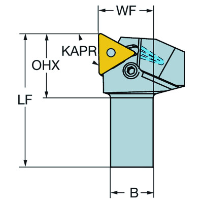 Sandvik Coromant PTGNR 2525M 16HPT-Max P, schachtgereedschap voor draaien