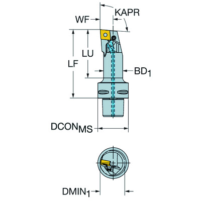 Sandvik Coromant C6-PCLNL-17100-12HPT-Max P, snij-unit voor draaien