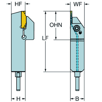 Sandvik Coromant QS-RF123G067-10BHPCoroCut 1-2, QSschachtgereedschap voor afsteken en groefsteken