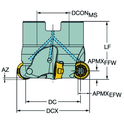 Sandvik Coromant 600-050Q22-12MCoroMill 600, frees voor vlakfrezen