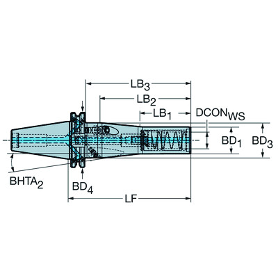 Sandvik Coromant 930-I40-P-20-145ISO 7388-1 naar CoroChuck 930