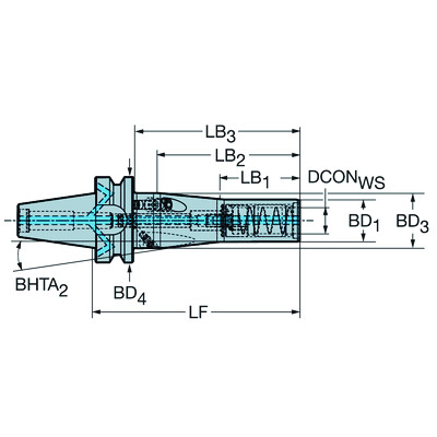 Sandvik Coromant 930-B40-P-20-153MAS-BT 403 naar CoroChuck 930
