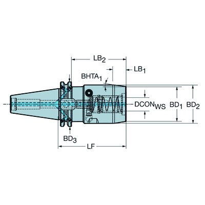 Sandvik Coromant 930-V40-HD-20-082CAT-V naar CoroChuck 930