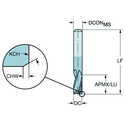 Sandvik Coromant 1P260-0150-XA 1620CoroMill Plura, volhardmetalen vingerfrees voor zwaar voorbewerken