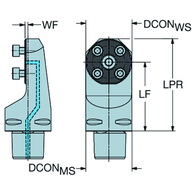 Sandvik Coromant C4-SL-32-60-RFCoromant Capto naar CoroTurn SL adapter