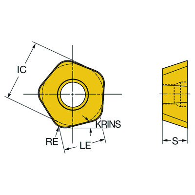 Sandvik Coromant 419N-140530E-SM 1040CoroMill 419, wisselplaat voor frezen