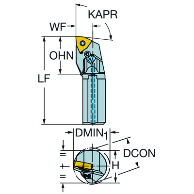 Sandvik Coromant A25T-PWLNL08HPT-Max P, boorbaar voor draaien