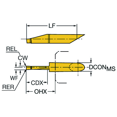 Sandvik Coromant CXS-10F400-10025AL 1025CoroTurn XS, volhardmetalen gereedschap voor kopsteken