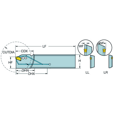 Sandvik Coromant QD-LL1F26C21DCoroCut QD, blad voor afsteken