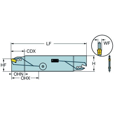 Sandvik Coromant QD-NR2E26C25ACoroCut QD, blad voor afsteken