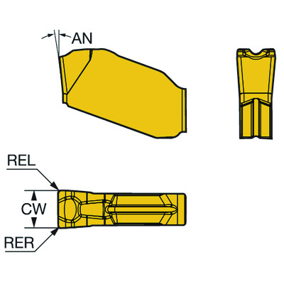 Sandvik Coromant QD-NG-0300-0003-CL 1135CoroCut QD, wisselplaat voor afsteken