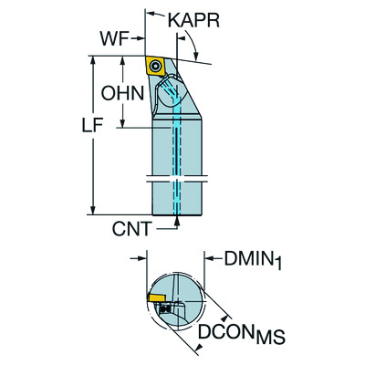 Sandvik Coromant A25T-SCLCL 09HP-RCoroTurn 107, boorbaar voor draaien