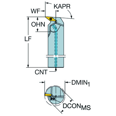 Sandvik Coromant A25T-SVUBR 16HP-DRCoroTurn 107, boorbaar voor draaien