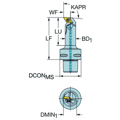 Sandvik Coromant C4-SDUCR-17090-11HPCoroTurn 107, snijeenheid voor draaien