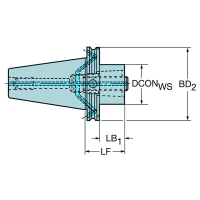 Sandvik Coromant C5-A390B.45-40 040CAT-V naar Coromant Capto adapter