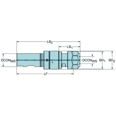Sandvik Coromant 970-WE25-25-088Weldon naar CoroChuck 970