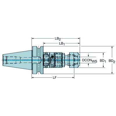 Sandvik Coromant 970-V40-20-102CAT-V naar CoroChuck 970