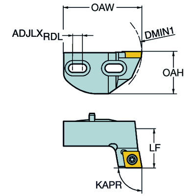 Sandvik Coromant 391.68F-6-084 30 CC12Slede voor DuoBore