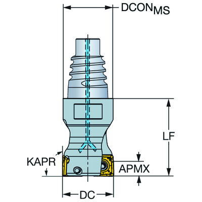 Sandvik Coromant 490-020EH20-08LCoroMill 490, frees voor vierkant hoekfrezen