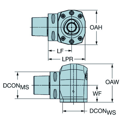 Sandvik Coromant C8-R-C6-R-72050Coromant Capto 90 GRADEN adapter
