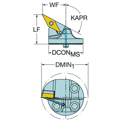 Sandvik Coromant SL-SVPBL-40-16-LHPCoroTurn 107, snijkop voor draaien