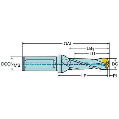 Sandvik Coromant 870-2800-28L32-3CoroDrill 870, boor met verwisselbare punt
