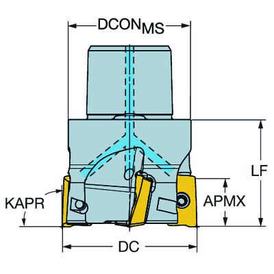 Sandvik Coromant R390-054C5T-17MCoroMill 390, frees voor het vierkant schouder frezen