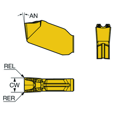 Sandvik Coromant QD-NG-0300-0001-CF 1145CoroCut QD, wisselplaat voor afsteken