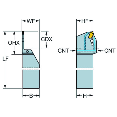 Sandvik Coromant QD-RFK45C3232ACoroCut QD, schachtgereedschap voor afsteken en groefsteken