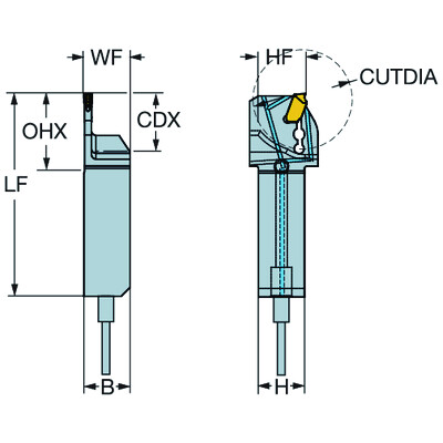 Sandvik Coromant QS-QD-LFF0800C10SCoroCut QD, QSschachtgereedschap voor afsteken en groefsteken