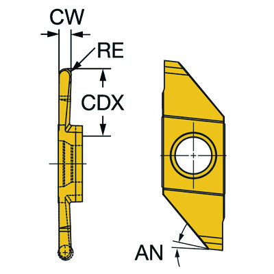 Sandvik Coromant MAPL 3 250 1025CoroCut XS, wisselplaat voor profieldraaien