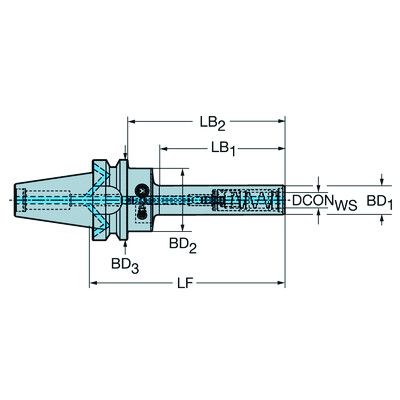 Sandvik Coromant 930-BB40-P-12-110BIG-PLUS MAS-BT naar CoroChuck 930
