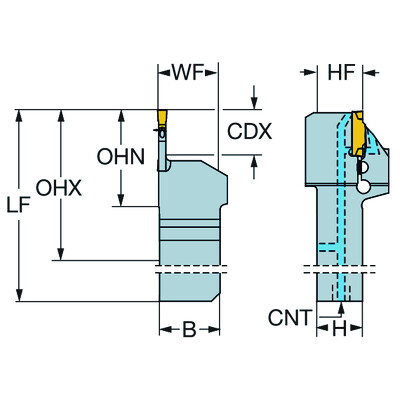 Sandvik Coromant QS-RF123G080C16ECoroCut 1-2, QSschachtgereedschap voor afsteken en groefsteken