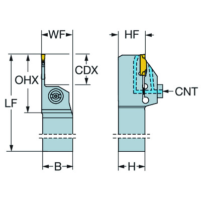 Sandvik Coromant LF123L125C20ECoroCut 1-2, schachtgereedschap voor afsteken en groefsteken