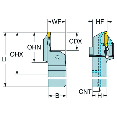 Sandvik Coromant QS-LF123J25C2525E-060BCoroCut 1-2, QSschachtgereedschap voor kopsteken