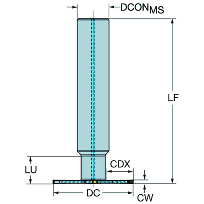 Sandvik Coromant AQD-HC076O31-MCoroMill QD, frees voor groefsteken en afsteken