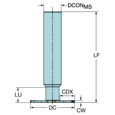 Sandvik Coromant AQD-G-063O25-MCoroMill QD, frees voor groefsteken en afsteken