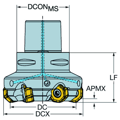 Sandvik Coromant 745-063C5-21MCoroMill 745, frees voor vlakfrezen