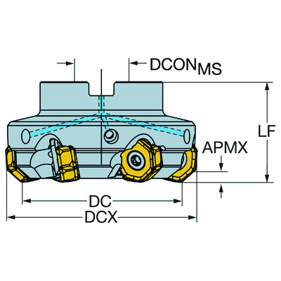 Sandvik Coromant A745-076R25-21MCoroMill 745, frees voor vlakfrezen