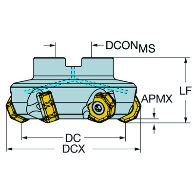 Sandvik Coromant A725-127R38-21HCoroMill 745, frees voor vlakfrezen