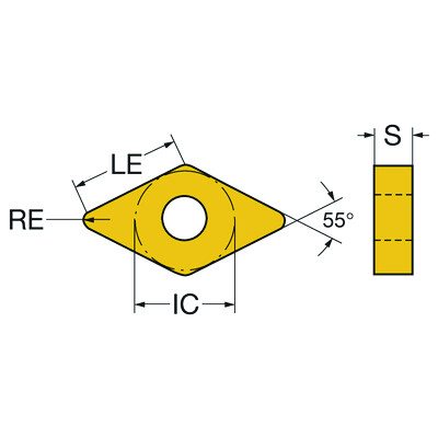 Sandvik Coromant DNMG 15 06 08-QM 4305T-Max P, wisselplaat voor draaien
