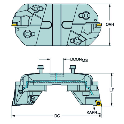 Sandvik Coromant 820D-300CC12CoroBore 820 XL voorkottergereedschap