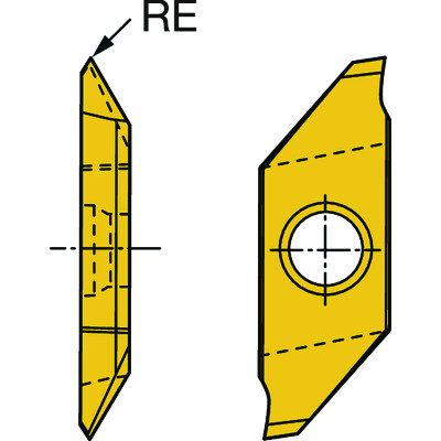Sandvik Coromant MATR 3-UN01F-560-A 1105CoroCut XS, wisselplaat voor draadsnijden
