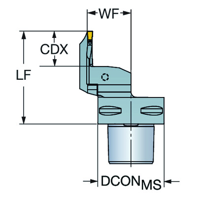 Sandvik Coromant C4-LF123G20CE-042BCoroCut 1-2, snij-unit voor kopsteken