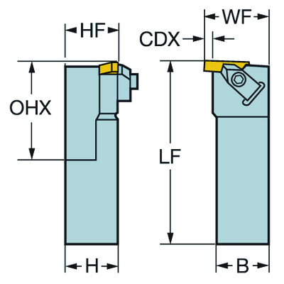 Sandvik Coromant TLER-163DTop Lok, schachtgereedschap voor afsteken en groefsteken