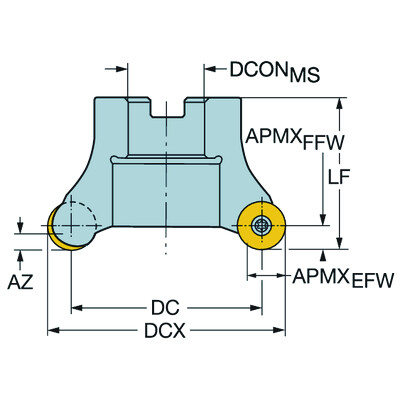 Sandvik Coromant RA200-083R38-19MCoroMill 200, frees voor profielfrezen