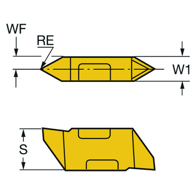 Sandvik Coromant TLTP-3R H13ATop Lok wisselplaat voor draadsnijden