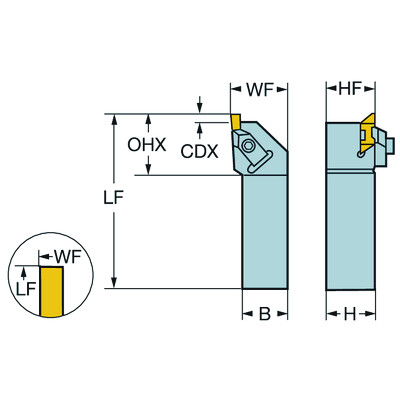 Sandvik Coromant TLSR-164DTop Lok, schachtgereedschap voor afsteken en groefsteken